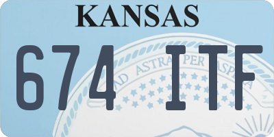 KS license plate 674ITF