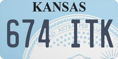 KS license plate 674ITK