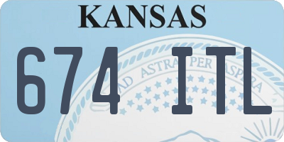 KS license plate 674ITL