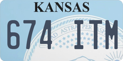 KS license plate 674ITM