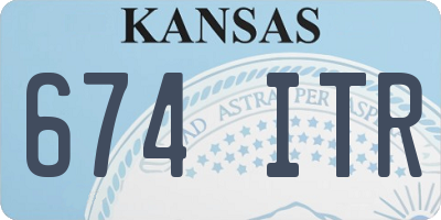 KS license plate 674ITR