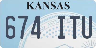 KS license plate 674ITU