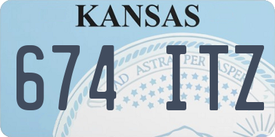 KS license plate 674ITZ