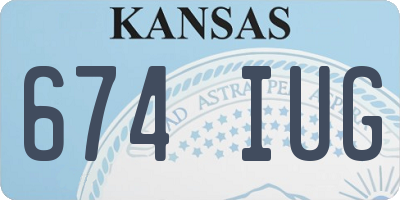 KS license plate 674IUG