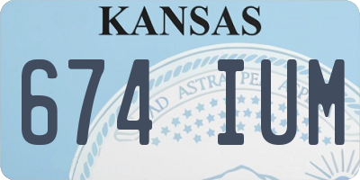 KS license plate 674IUM
