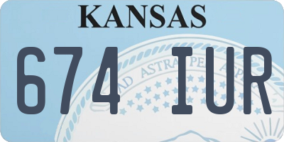 KS license plate 674IUR