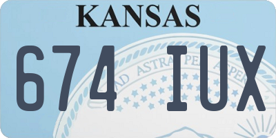 KS license plate 674IUX