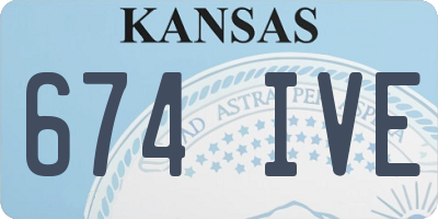 KS license plate 674IVE