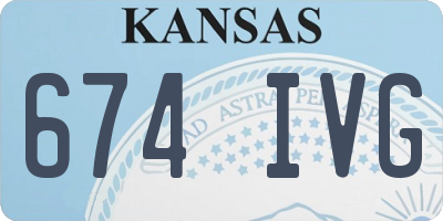 KS license plate 674IVG