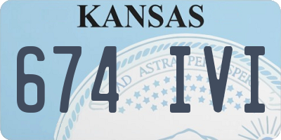 KS license plate 674IVI