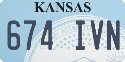 KS license plate 674IVN