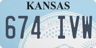 KS license plate 674IVW