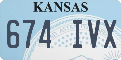 KS license plate 674IVX