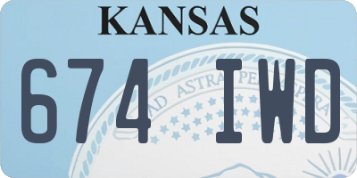 KS license plate 674IWD