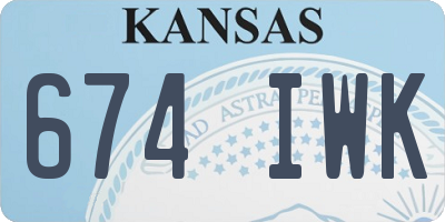 KS license plate 674IWK