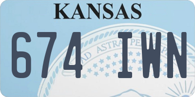 KS license plate 674IWN