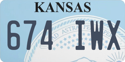 KS license plate 674IWX