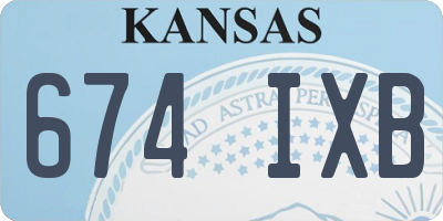 KS license plate 674IXB