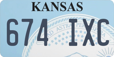 KS license plate 674IXC