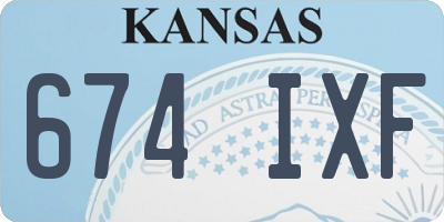KS license plate 674IXF