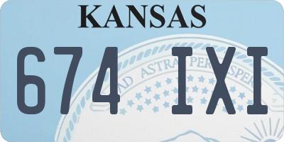 KS license plate 674IXI