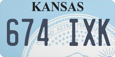 KS license plate 674IXK