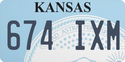 KS license plate 674IXM