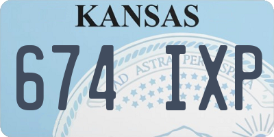 KS license plate 674IXP