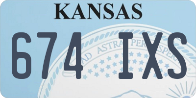 KS license plate 674IXS