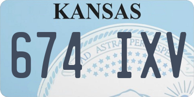 KS license plate 674IXV