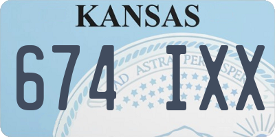 KS license plate 674IXX