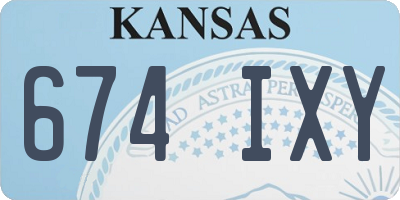 KS license plate 674IXY