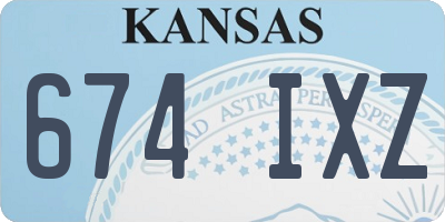 KS license plate 674IXZ
