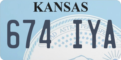 KS license plate 674IYA