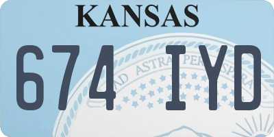 KS license plate 674IYD