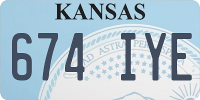 KS license plate 674IYE