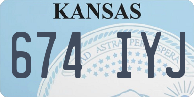 KS license plate 674IYJ