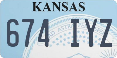 KS license plate 674IYZ