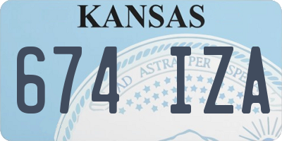 KS license plate 674IZA