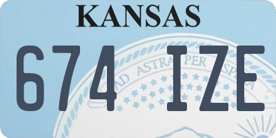KS license plate 674IZE