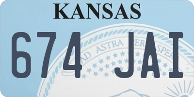 KS license plate 674JAI