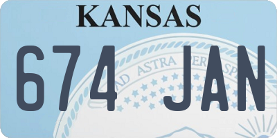 KS license plate 674JAN