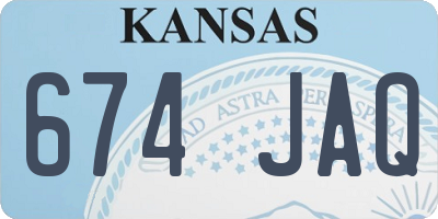 KS license plate 674JAQ