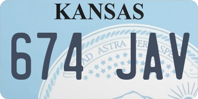 KS license plate 674JAV