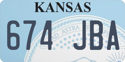 KS license plate 674JBA