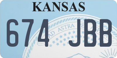 KS license plate 674JBB