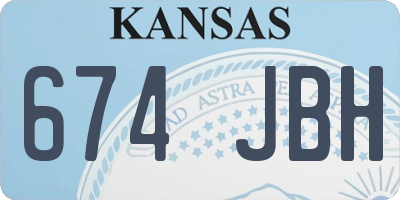 KS license plate 674JBH