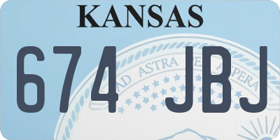 KS license plate 674JBJ