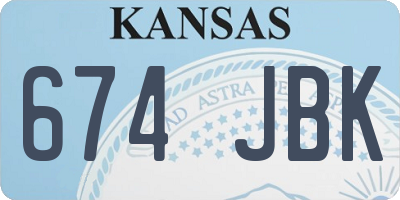 KS license plate 674JBK