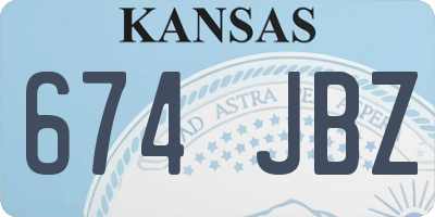 KS license plate 674JBZ